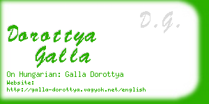 dorottya galla business card